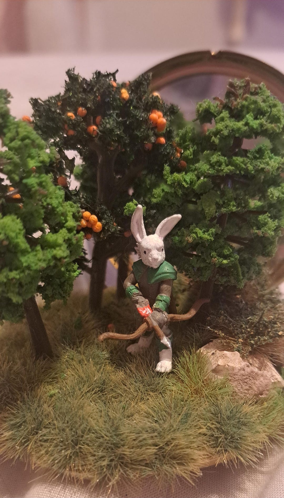 Rabbit Ranger Diorama DND Roll Play Built Into a Vintage Powder Compact ...