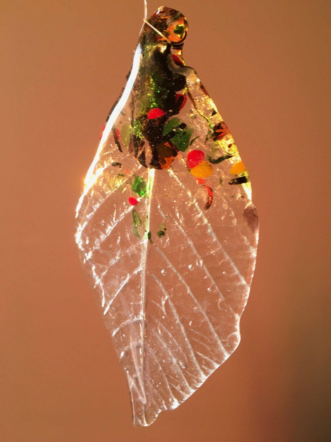 Fused Glass Leaf Etsy