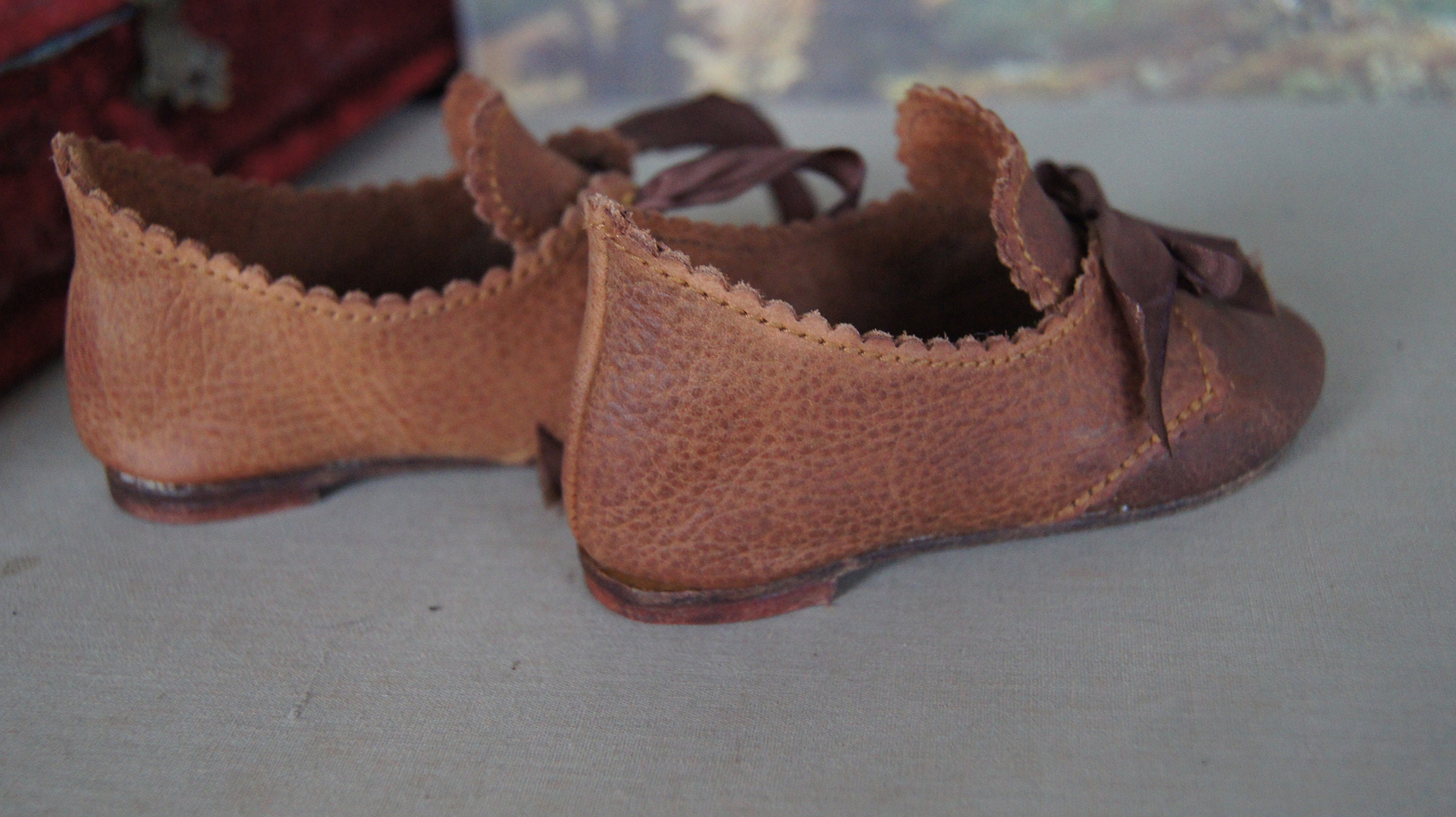 Beautiful Leather Shoes old Lady for Big Antique Etsy