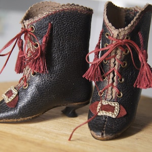 Doll shoes &quot;Brush mini&quot; for antique FASHION doll French style(2,75inch/70mm)