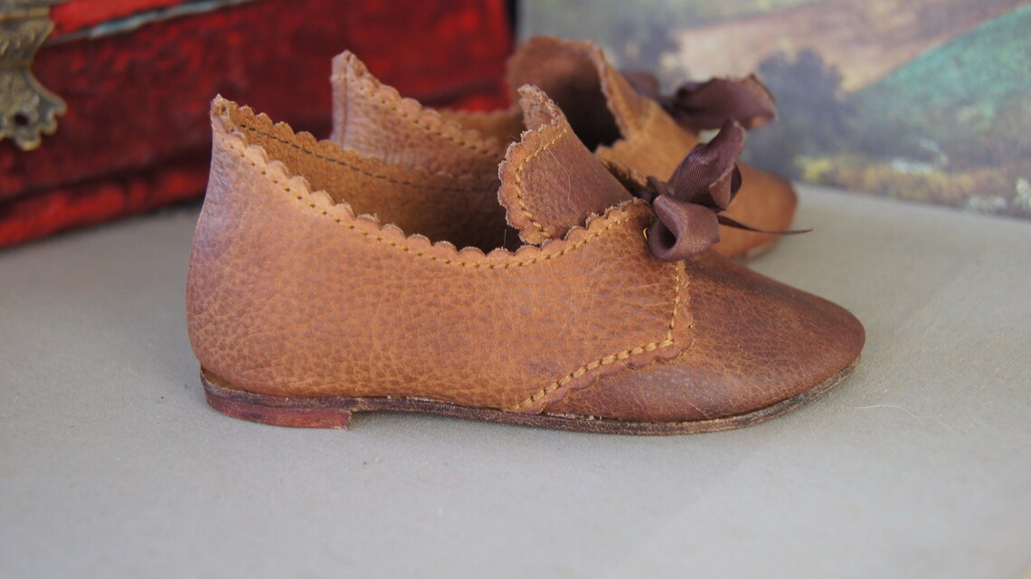 Beautiful Leather Shoes old Lady for Big Antique Etsy