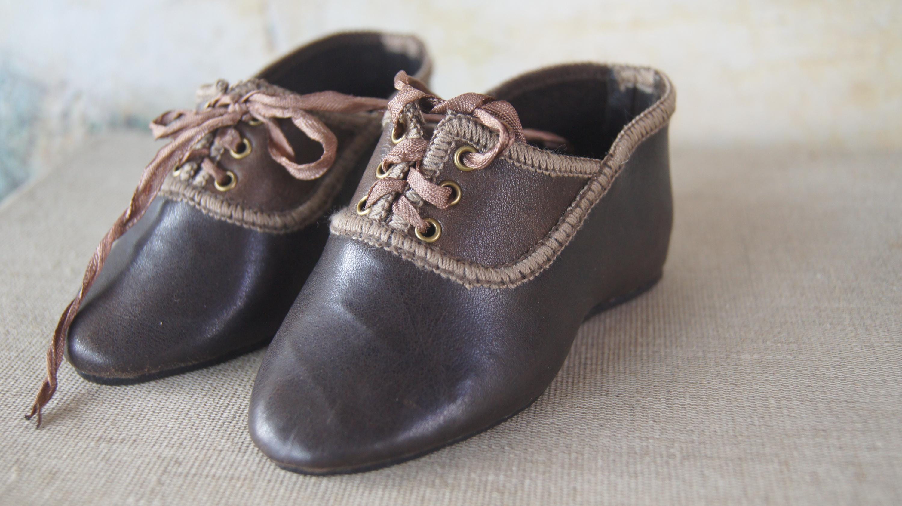 追加画像　アンティークドール用シューズ3 アンティークドール用ドールシューズ「オックスフォード3」113mm(4.44