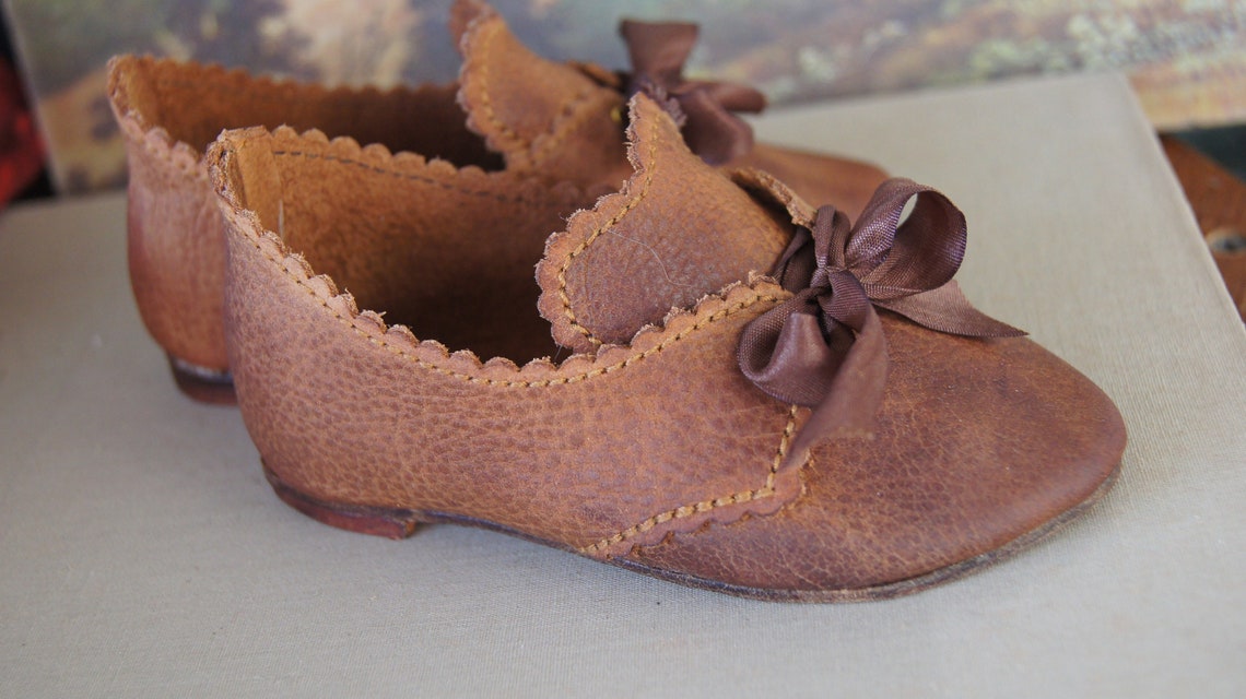 Beautiful Leather Shoes old Lady for Big Antique Etsy