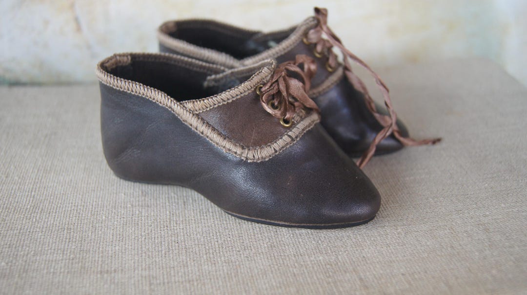 アンティークドール用ドールシューズ「オックスフォード3」113mm(4.44