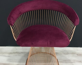 Dining chairs, kitchen chairs, velvet chairs, living room chairs, modern chairs, metal chairs, wire chairs, cafe, restaurant,Handmade