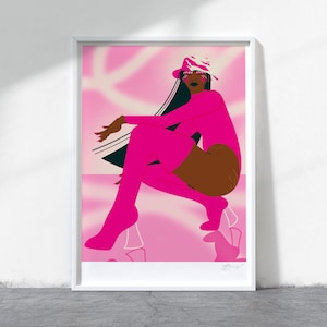 Portrait imprimé zèbre - Art LGBT - A4 - Impression d'art numérique de haute qualité - Carte épaisse sans revêtement 350 g