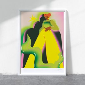 Portrait de jambes - Art LGBT - A4 - Impression d'art numérique de haute qualité - Carte épaisse sans revêtement 350 g