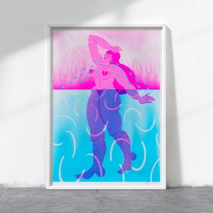 Risographie émotionnelle - A4 - impression d'art risographe de haute qualité - 250 g recyclé, naturel, sans revêtement, carte épaisse