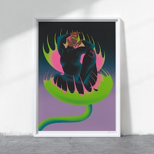 Venus - LGBT-kunst - A3 - digitale kunstafdruk van hoge kwaliteit - 190 gsm gerecycled, natuurlijk, ongecoat, dik karton