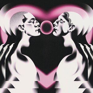 Bubblegum Loverz: Signed Art Print by Florence Burns - LGBT, Pop Art