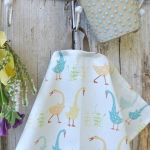 Geschirrtuch Baumwolle Küchentuch | Gans und Gans |  Trockentuch, Geschenke, plastikfrei, kitchen tea towel, zero waste, plastikfrei
