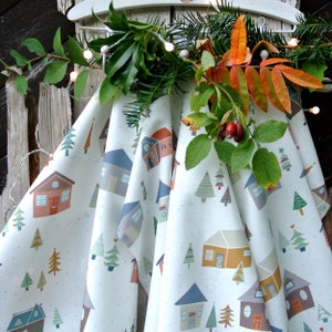 Tea towel cotton kitchen towel | WINTER FAIRY TALE | Dry cloth gifts plastic-free vegan, zero waste plasticfree, Christmas gifts
