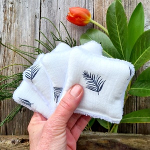 4er Pack | KOSMETIKPADS extra flauschig und besonders saugähig, aus BAUMWOLLE und BAMBUSFROTTEE waschbar, Zero Waste, make up remover, vegan