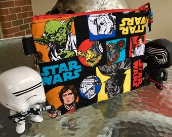 Star Wars zippered bag | Empire Strikes Back | Cosmetics and Makeup Bag | Toiletries Bag | Pencil Case | Pouch | Sewing Bag | Organizer