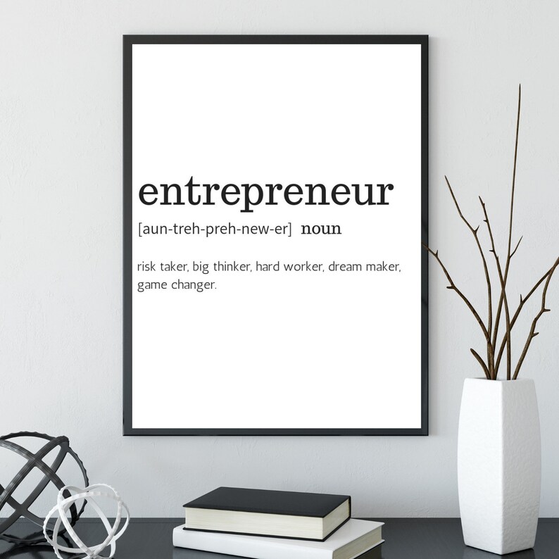 Entrepreneur Printable Wall Art Word Art Digital Download | Etsy