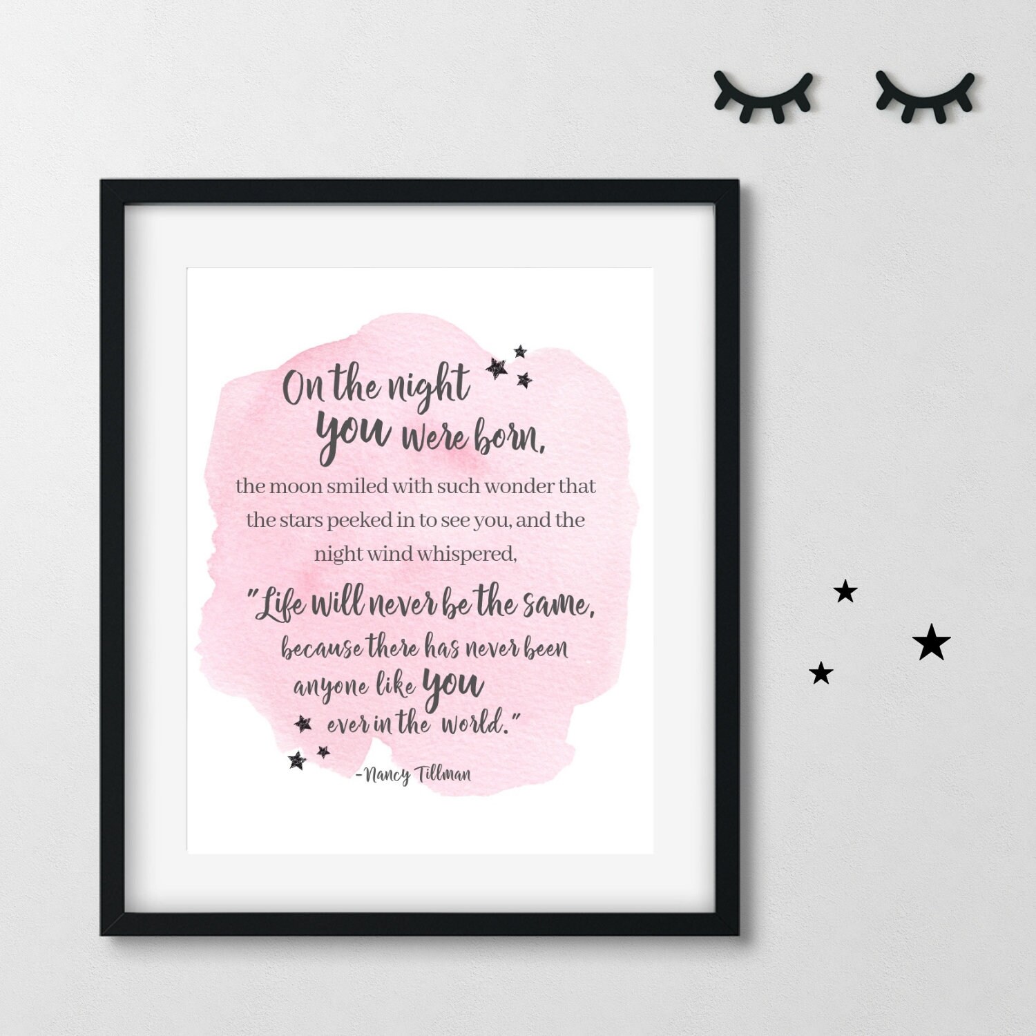 On the Night You Were Born Printable Wall Art Baby Girl | Etsy