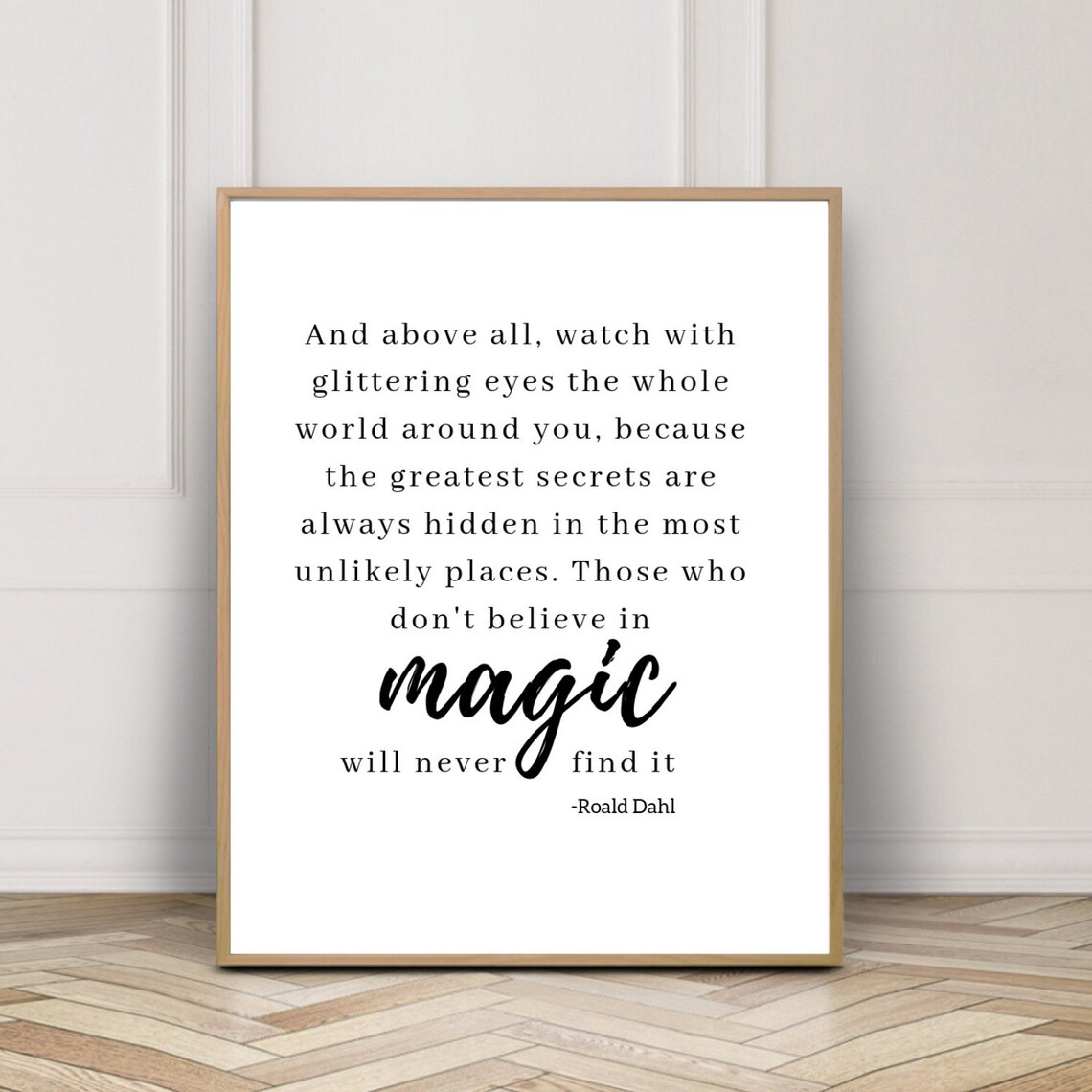 Roald Dahl Quote Roald Dal Print Literature Art Print - Etsy