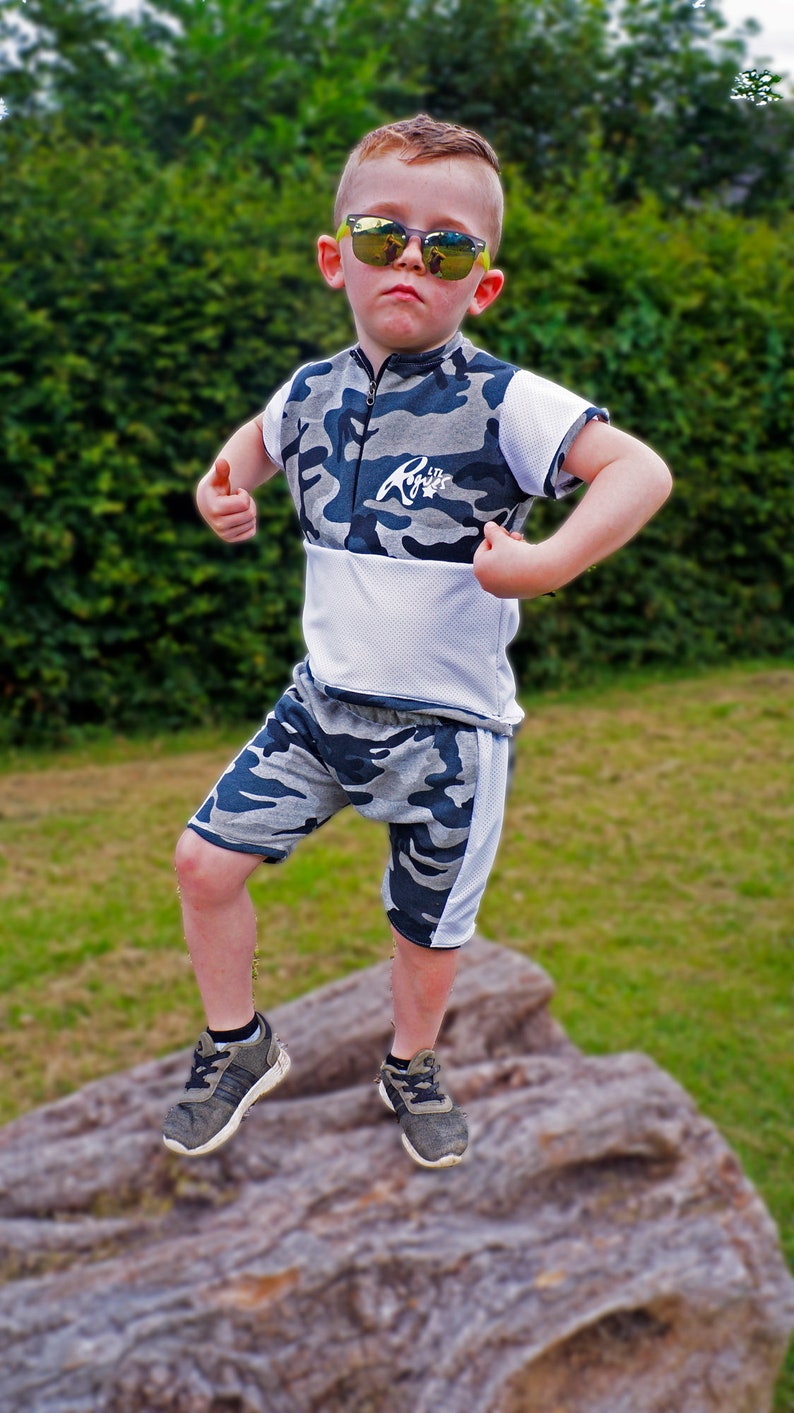 LTL Rogues designer childrenswear contrast sweatshirt camo shorts tee boys trendy unique matching outfit custom made comfy kids clothing