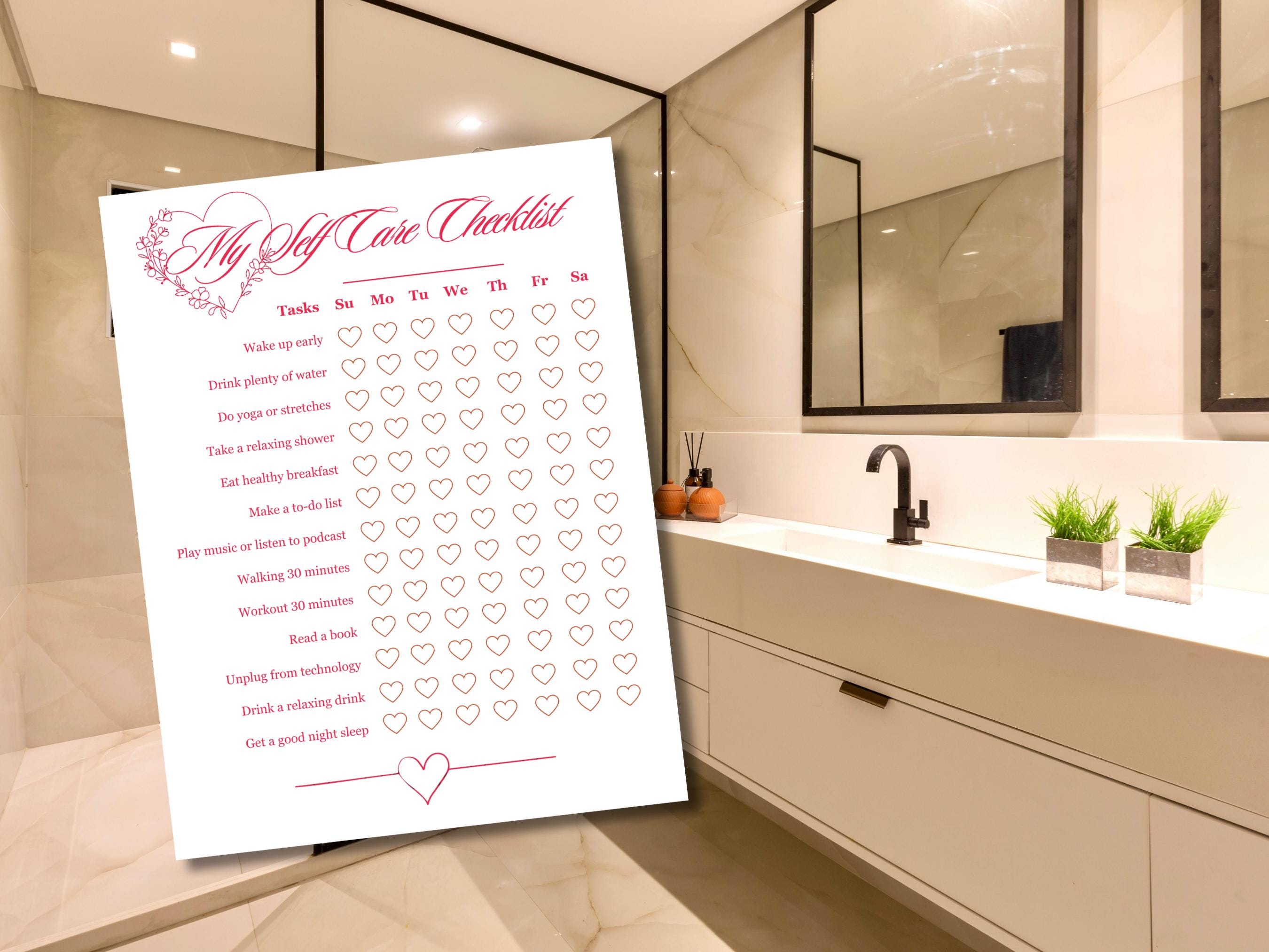 Self Care Checklist Printable | Daily Routine Planner for Moms (PDF ...