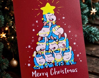 Loffy Tree – Kerstkaart (Loffyllama)