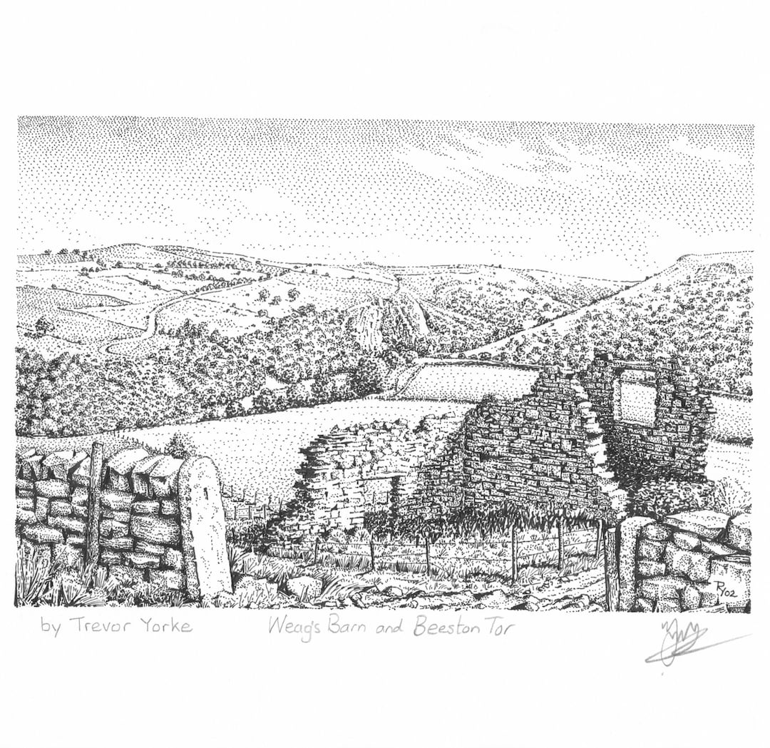 Weag's Barn and Beeston Tor, Manifold Valley, Peak District, England ...