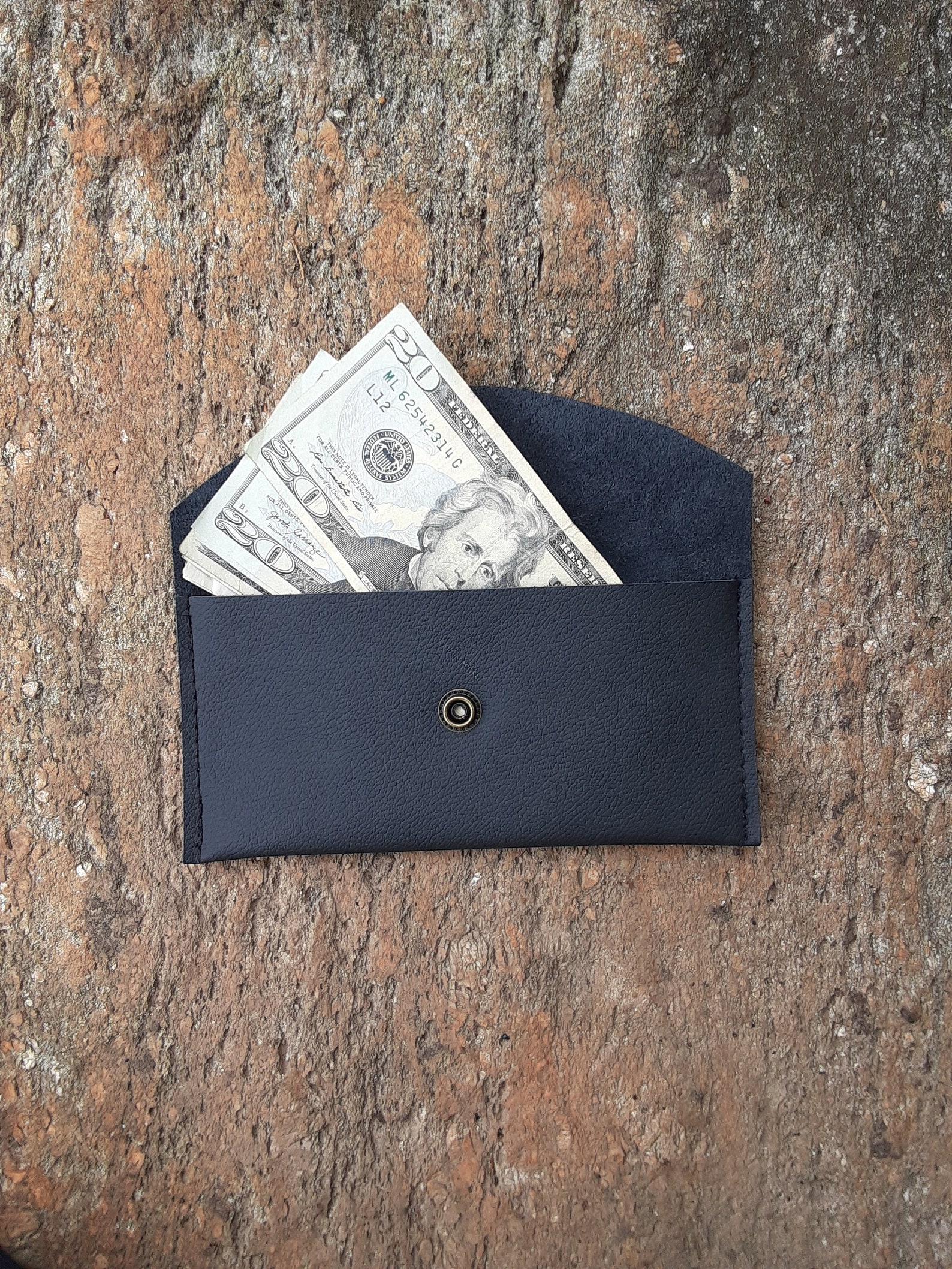 Leather Cash Envelope Leather Envelope Money Envelope Etsy