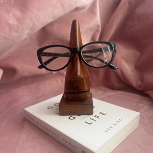 Wooden Carved  Statue Glasses Rack Holder.