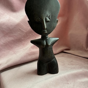 Vintage Fertility doll, akuaba, african doll, african decor, fertility, hand carved , ashanti, ethnic, tribal doll