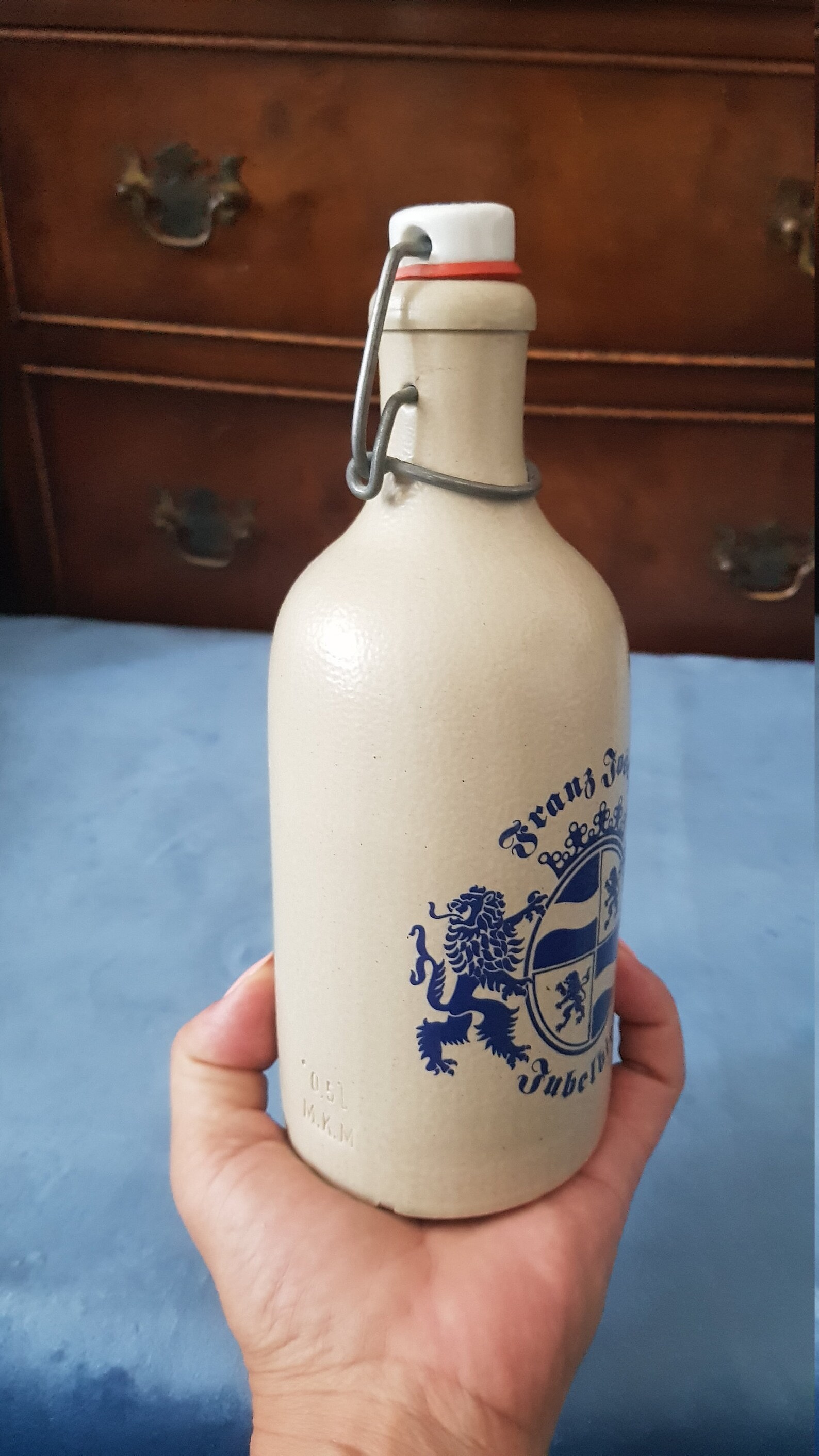 Franz Joseph Jubelbier Vintage German Salt Glaze Beer Bottle Etsy