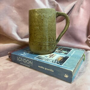 Beautiful vintage large stoneware mug.