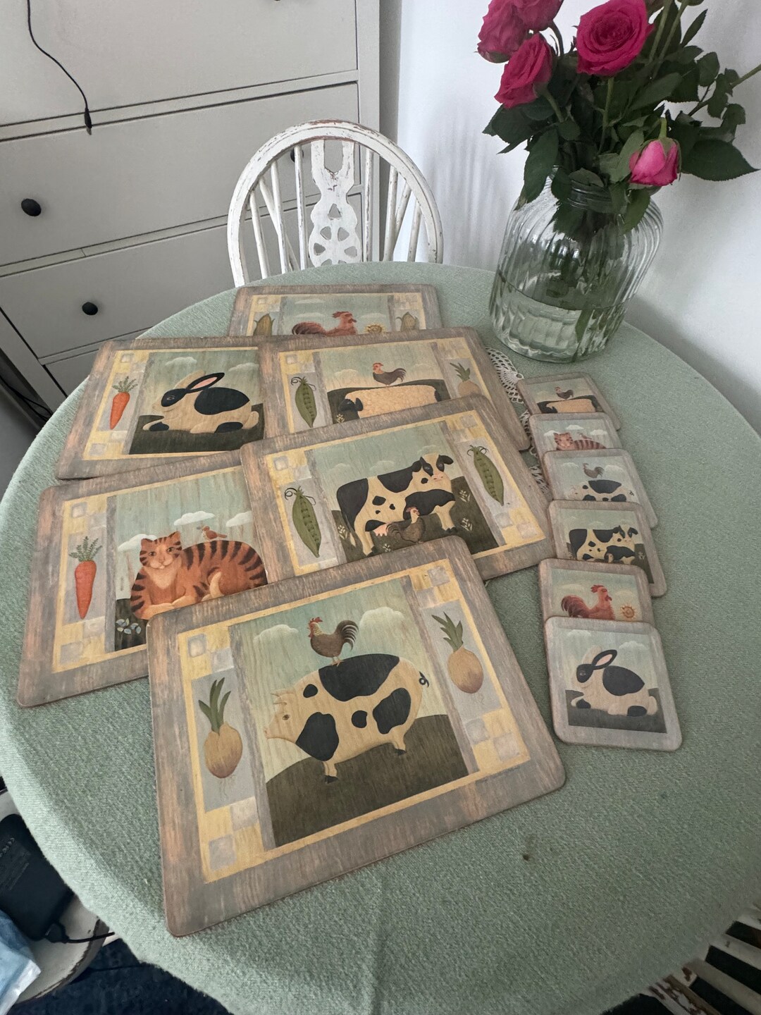 Vintage Pimpernel Placemats Dans Le Jardin in Original Box, Set of 6