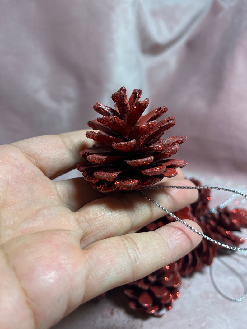 Unique Set of 12 Natural gold Pine Cones Christmas Tree Etsy