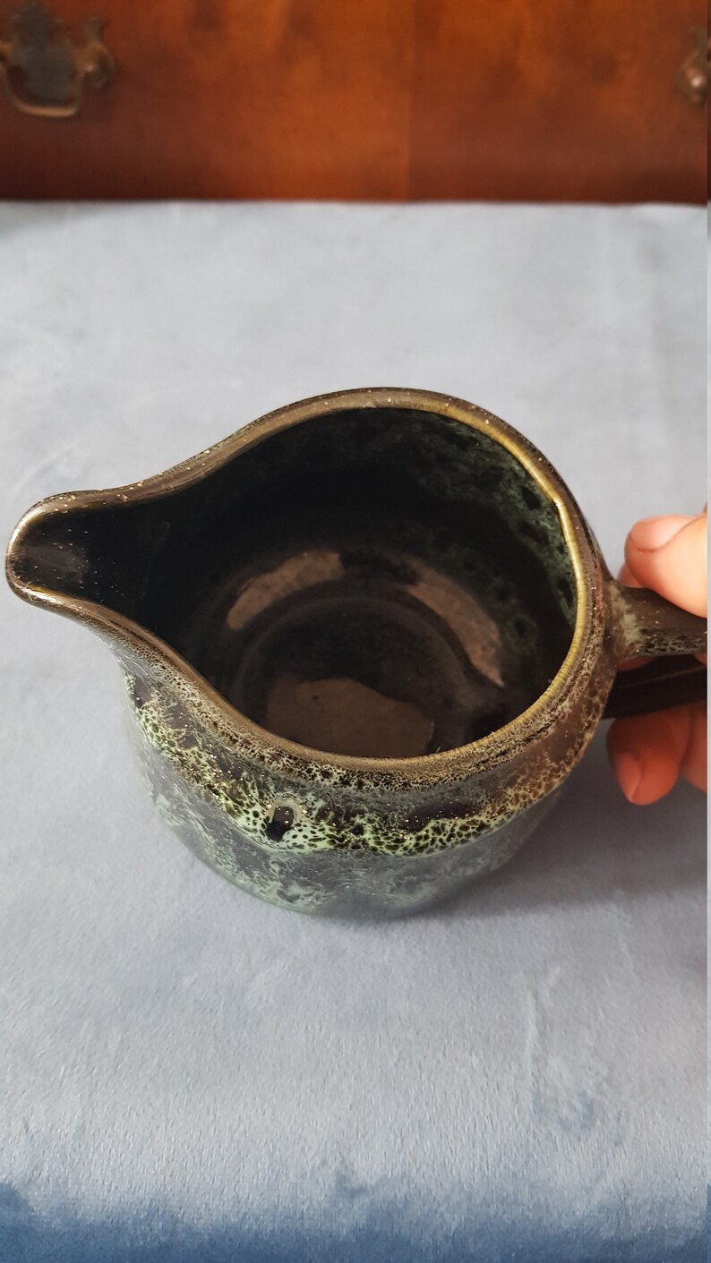 Vintage Kernewek Pottery Green Jug.milk Small Jug. Etsy