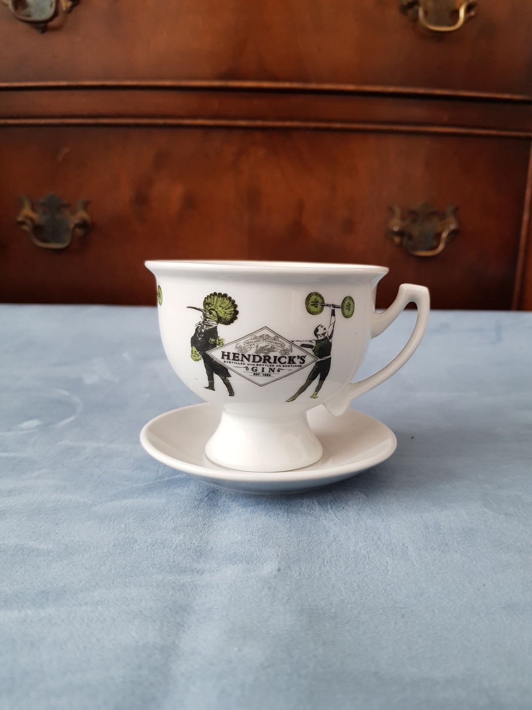 Vintage Hendrick's Gin Cups and Saucer. Etsy