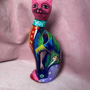 ヴィンテージメキシコ陶器猫貯金箱、磁器のカラフルな絵の猫、 - Etsy 日本