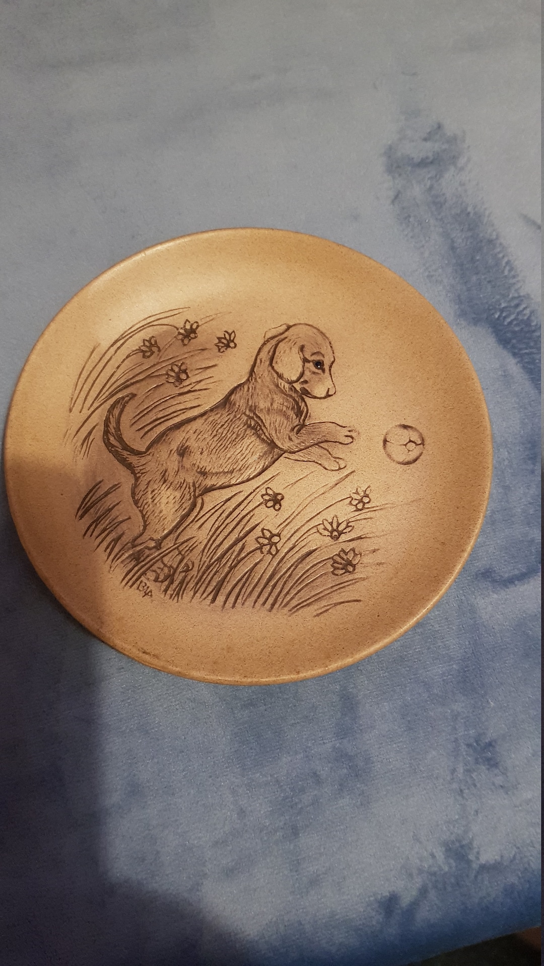 Assiette Poole Poterie Hirondelle - Grès 21 Cm - Édition Limitée Barbara Linley Adams