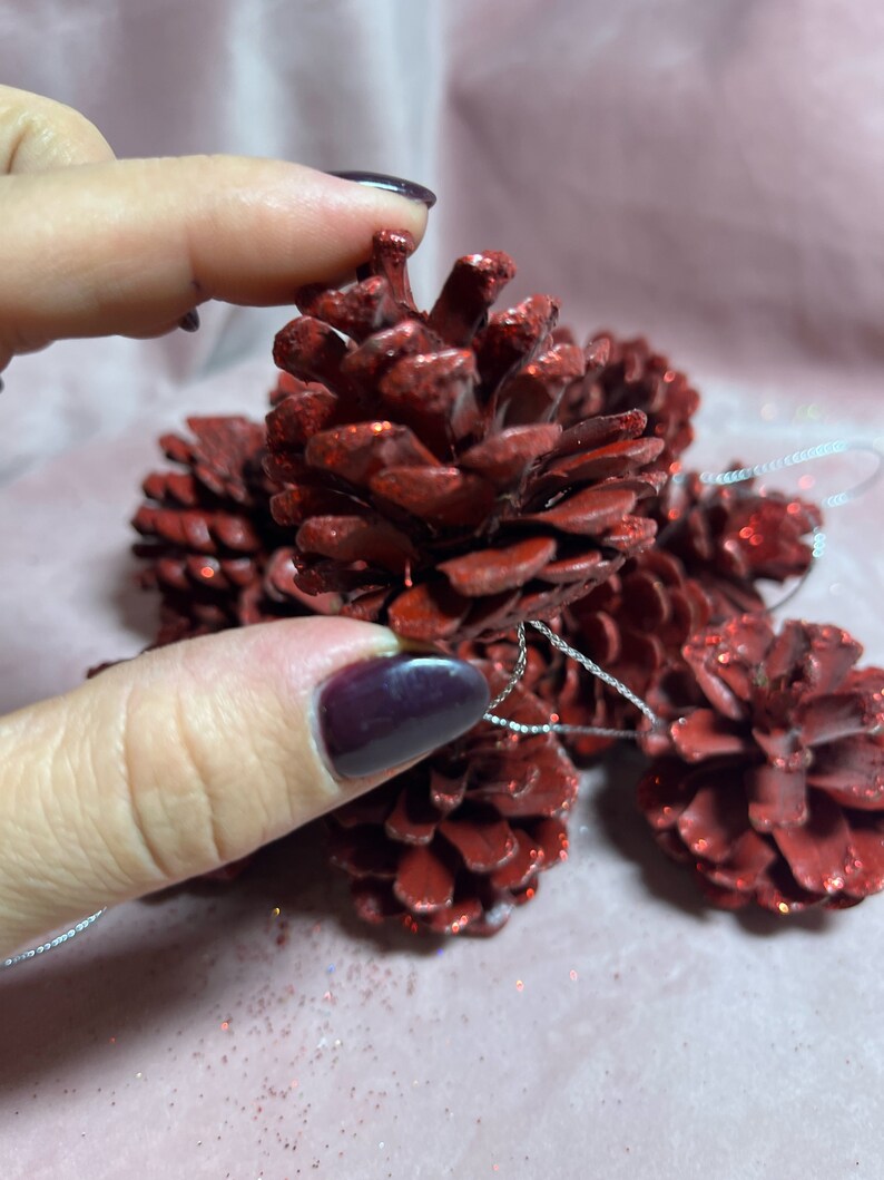 Unique Set of 12 Natural gold Pine Cones Christmas Tree Etsy