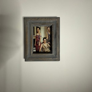 Beautiful Vintage photo frame with bird and flowers.