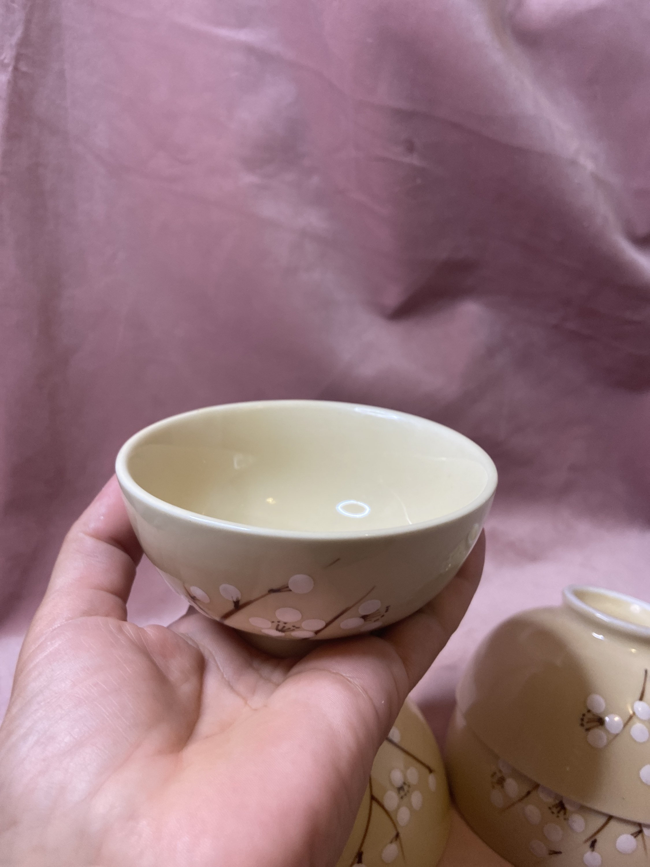 Beautiful set of 4 rice bowl. Etsy