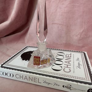 Vintage Bohemia Beautiful Art Deco crystal perfume bottle.