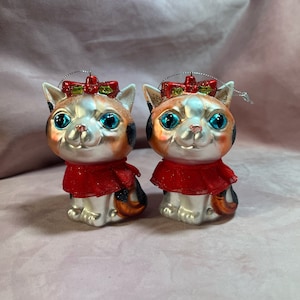 Unique  Baubles Cats Christmas tree decorations.