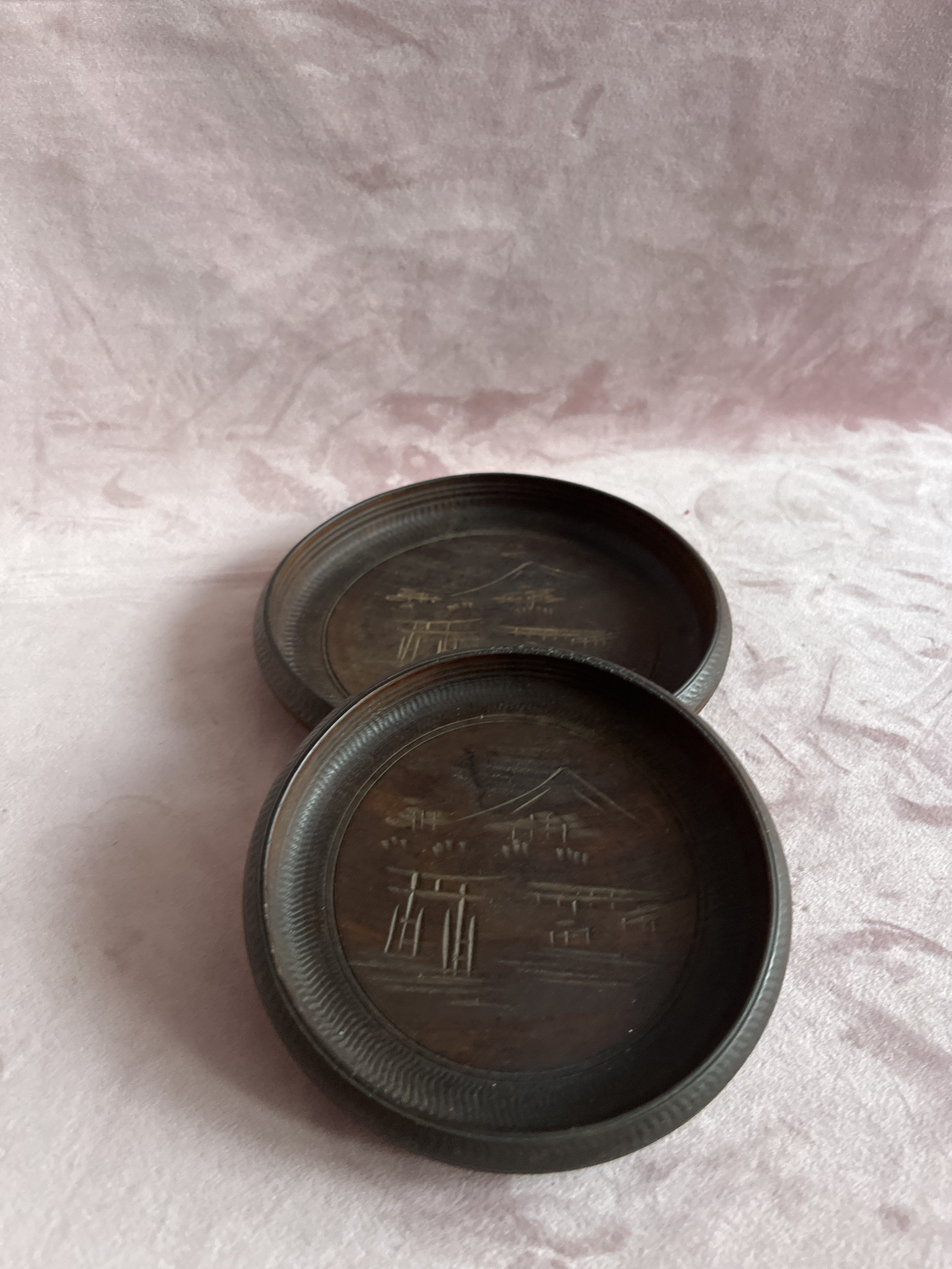 Vintage Beautiful Set of 2 Wooden Azjan Carved Plate. - Etsy