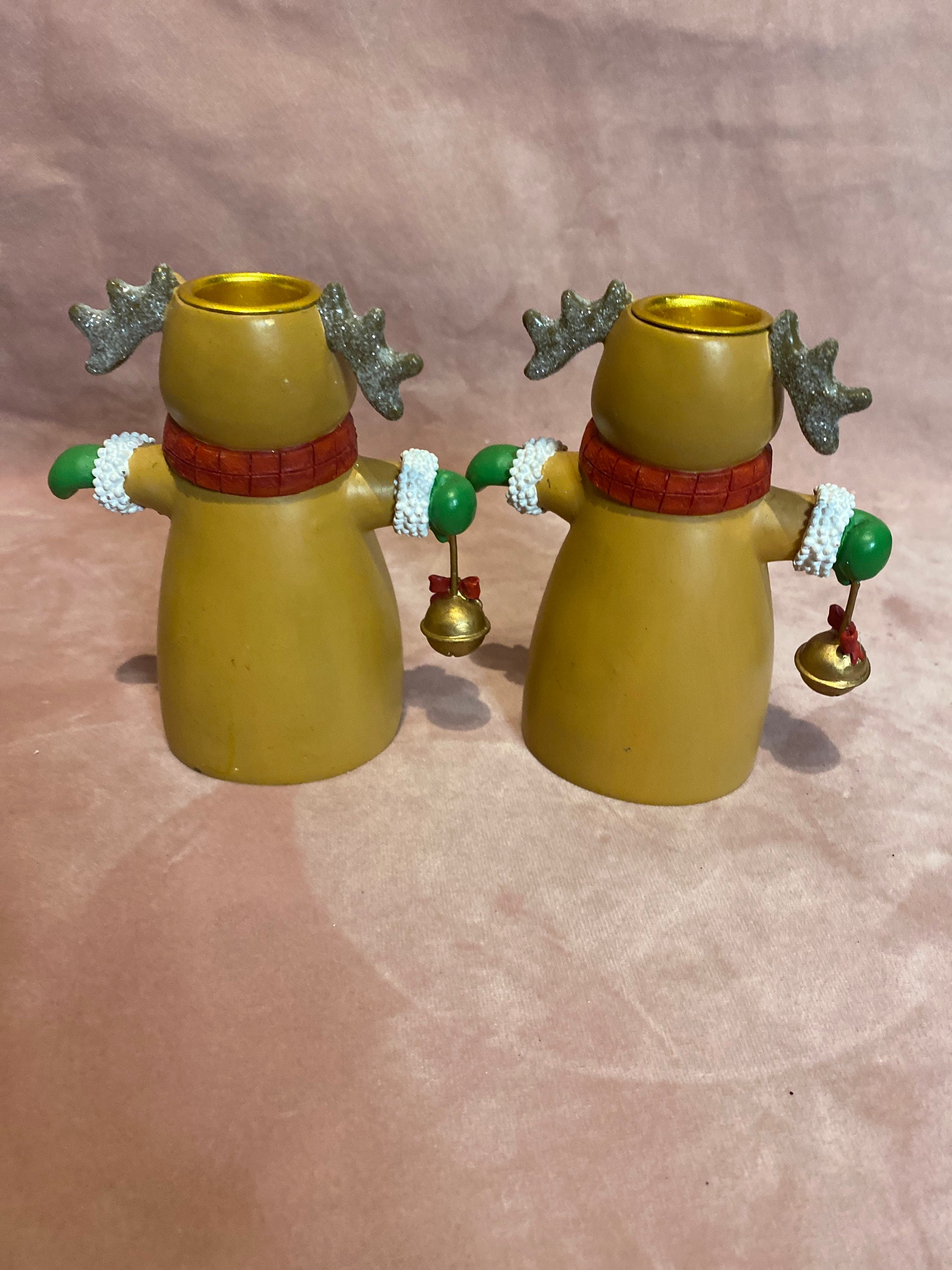 ヴィンテージの美しい粘土製雪だるまキャンドルホルダー。 - Etsy 日本