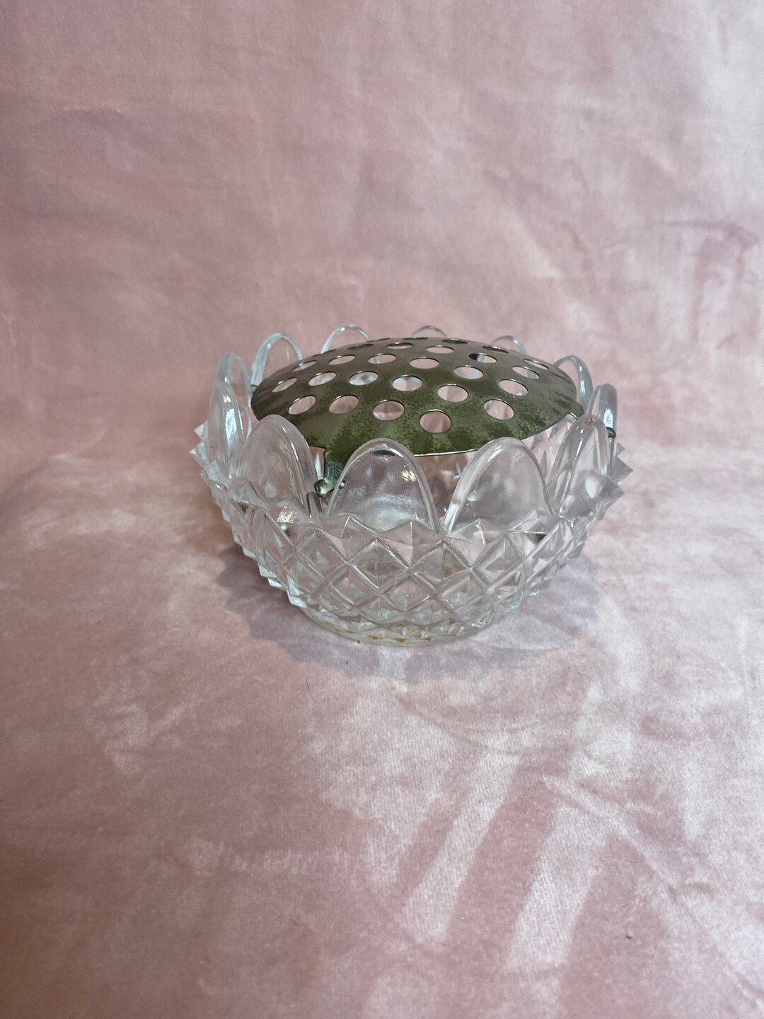 Unique Vintage Large Crystal Vase With Metal Frog. Etsy