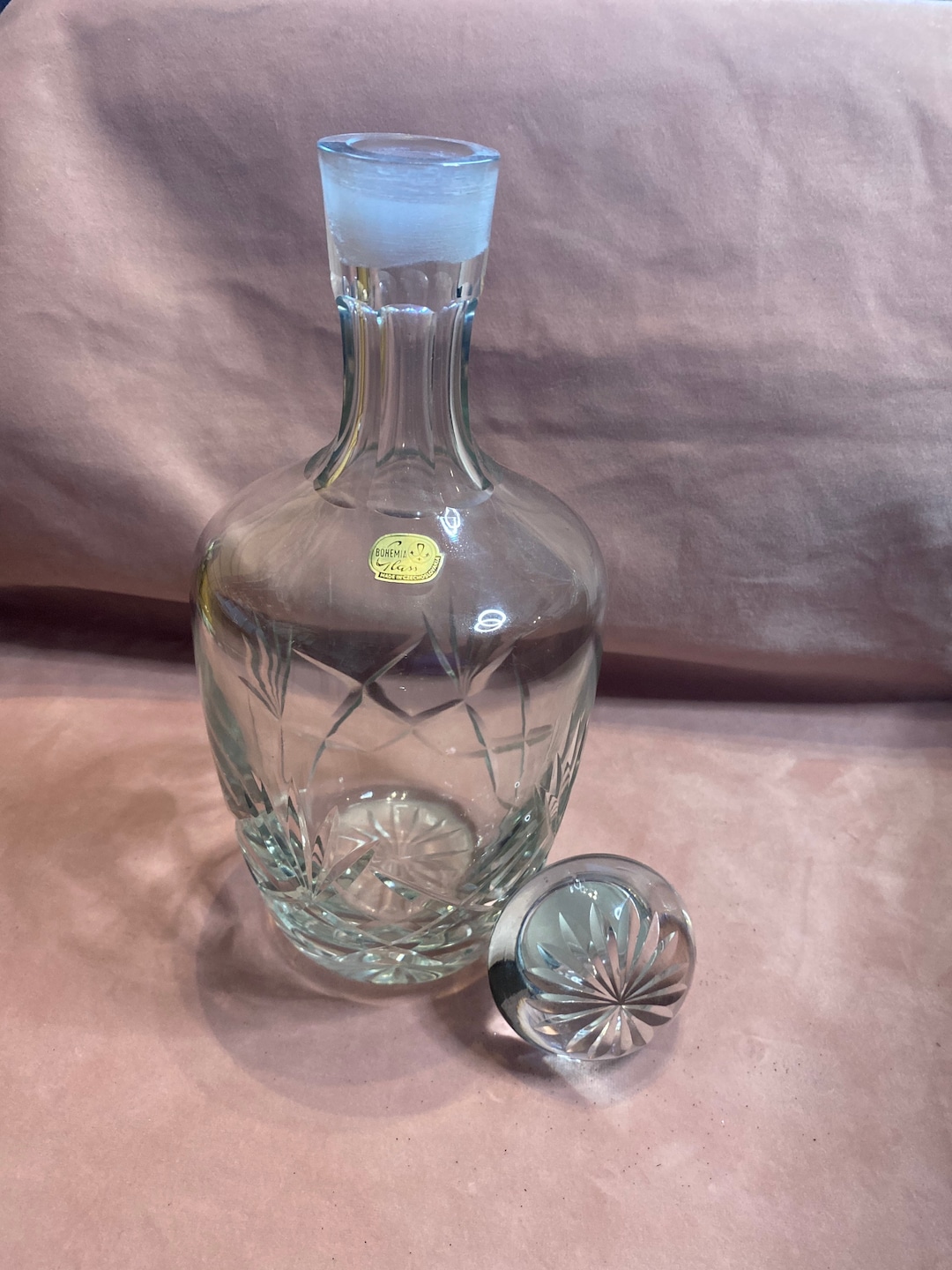 Vintage Bohemia Crystal Carafe. - Etsy