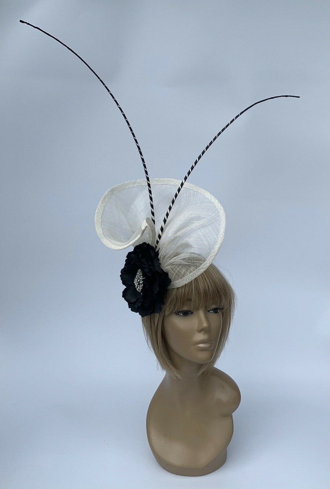 Ladies New Design Bespoke Cream And Black Hatinator With Etsy