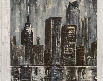 Personalized New York Skyline Blanket: Modern City Art Decor