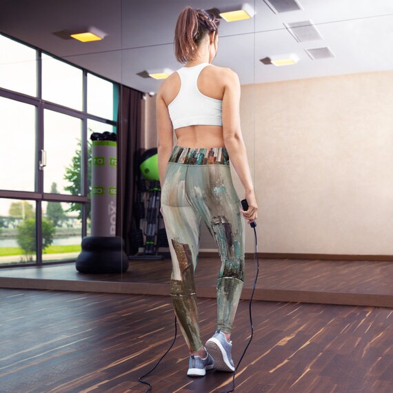 Abstract Yoga Leggings Trendy Leggings 
