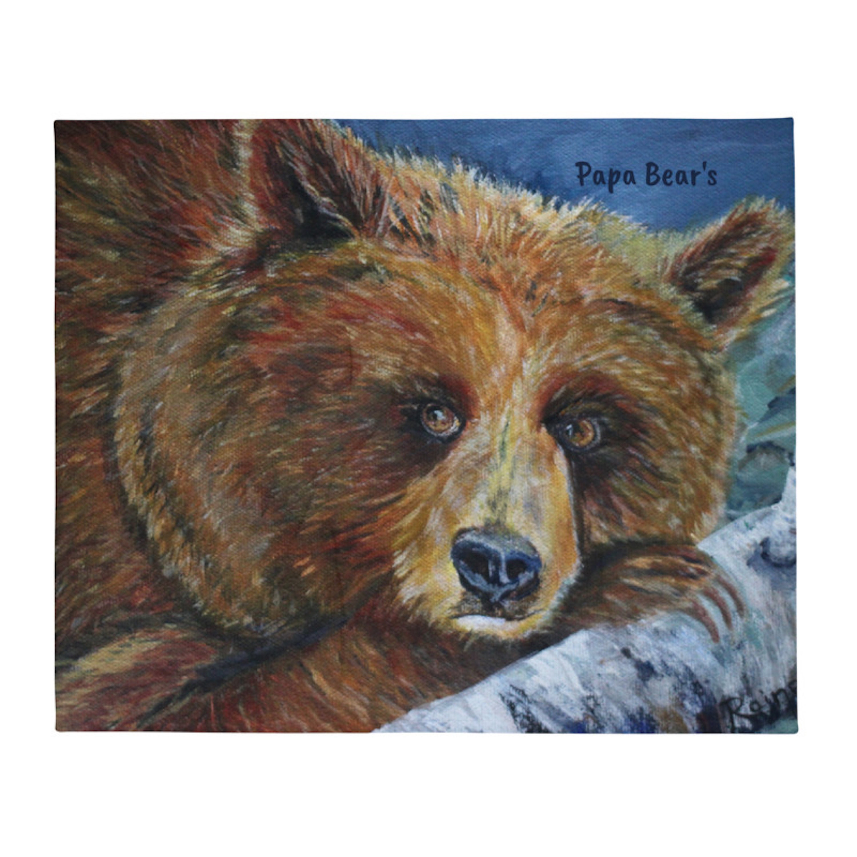 Bear Throw Blanket Personalize Custom bear blanket Bear lover Etsy