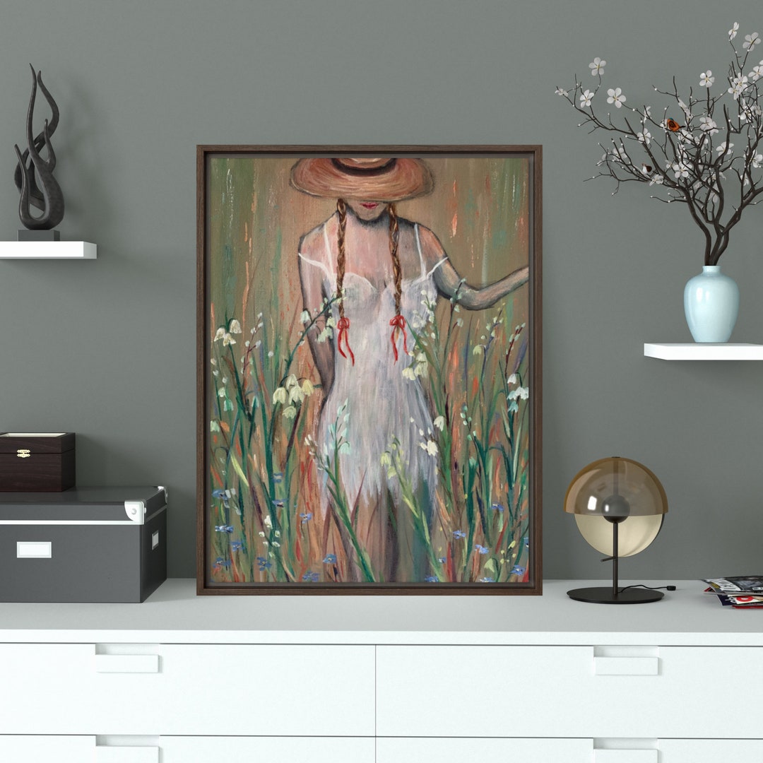 Mother Nature Art Print: Whimsical Woman Floral Canvas Wall Decor - Etsy